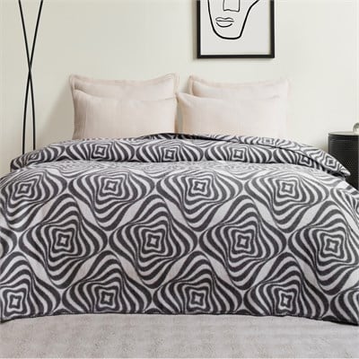 Schafer Home Merlin Çift Kişilik Battaniye 200x220 Cm 1 Parça-Gri