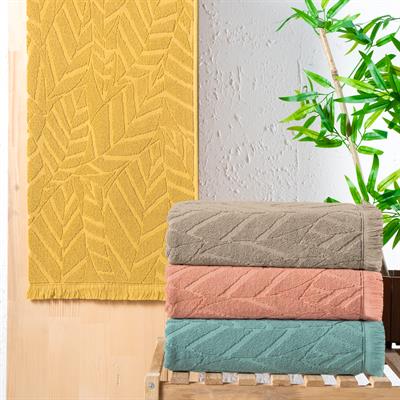 Schafer Home Modern Jakarlı Havlu 50x90 Cm-Hardal