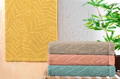 Schafer Home Modern Jakarlı Havlu 70x140 Cm-Hardal