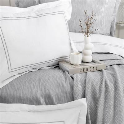 Schafer Home Pavia Şönil Yatak Örtüsü Nevresim Seti 7 Parça-Gri