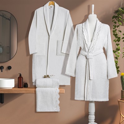 Schafer Home Premium Banyo Seti 4 Parça-Ekru