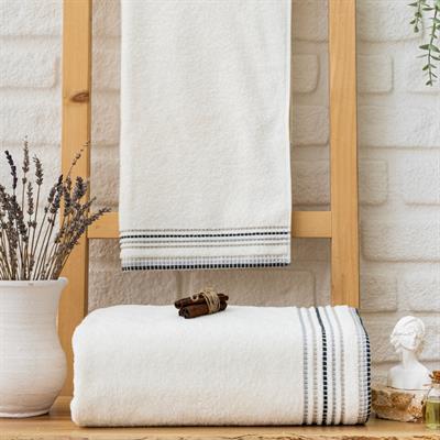 Schafer Home Rosy Armürlü Havlu 70x140 Cm-Krem