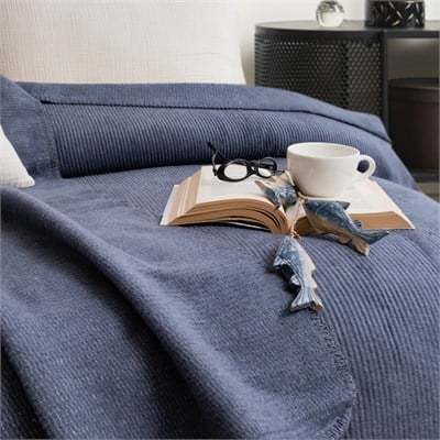 Schafer Home Ruby Çift Kişilik Battaniye 200x220 Cm 1 Parça-İndigo