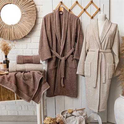 Schafer Home Sally Jakarlı Banyo Seti 6 Parça-Bej/Ekru