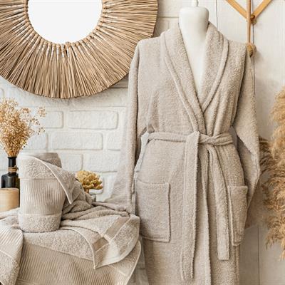 Schafer Home Sally Jakarlı Banyo Seti 6 Parça-Bej/Ekru