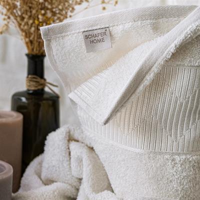 Schafer Home Sally Jakarlı Banyo Seti 6 Parça-Gri/Beyaz