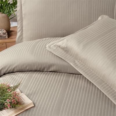 Schafer Home Shine Çizgili Pamuk Saten Çift Kişilik Nevresim Takımı-4 Parça