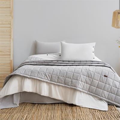 Schafer Home Soft Yatak Örtüsü Nevresim Seti 5 Parça-Gri