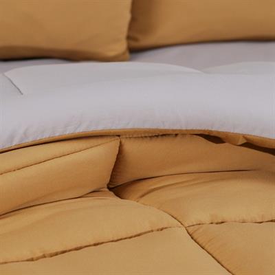 Schafer Home Softy Comfort Yorgan Seti 4 Parça-Gri/Hardal