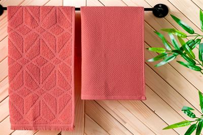 Schafer Home Solid 2 li Kurulama Bezi 40x60 Cm-Mercan