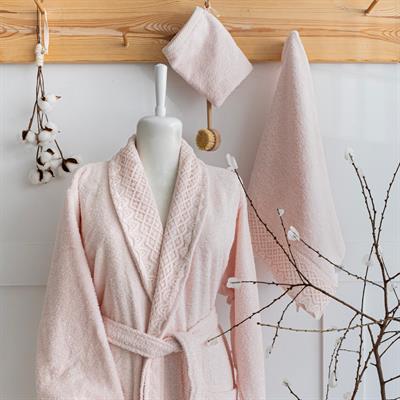 Schafer Home Valentina Dantelli Banyo Seti 9 Parça-Pudra/Antrasit