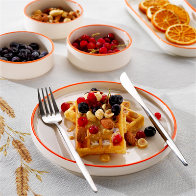 Schafer Iconic 4 Kişilik Kahvaltı Takımı 10 Parça-Turuncu