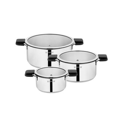 Schafer Iconic Çelik Tencere Seti 6 Parça-Inox