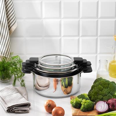 Schafer Iconic Çelik Tencere Seti 6 Parça-Inox