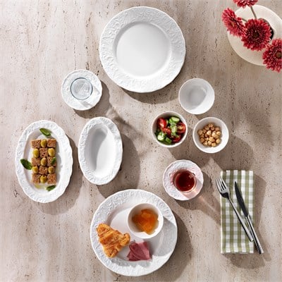 Schafer Ivy Kahvaltı Takımı 32 Parça-Beyaz