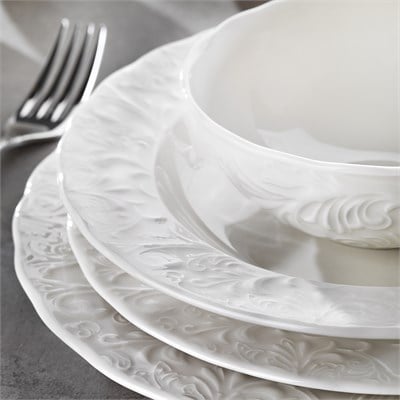 Schafer Ivy Yemek Takımı 55 Parça-Beyaz