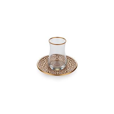 Schafer Keops 6 Kişilik Cam Çay Seti 12 Parça-Asorti