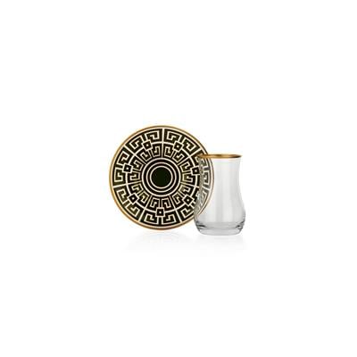 Schafer Keops 6 Kişilik Cam Çay Seti 12 Parça-Asorti