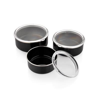 Schafer Komfort 3 lü Saklama Kabı Seti 6 Parça-Siyah