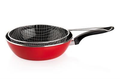 Schafer Komfort Derin Kızartma Tavası 2 Parça-Kırmızı