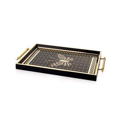 Schafer Kunst Tepsi 1 Parça-Gold/Siyah08