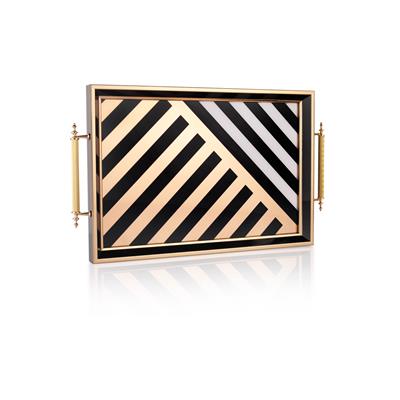 Schafer Kunst Tepsi 1 Parça-Gold/Siyah06