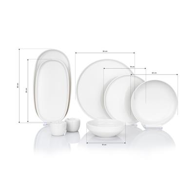 Schafer Lilya Yemek Takımı 55 Parça-Beyaz