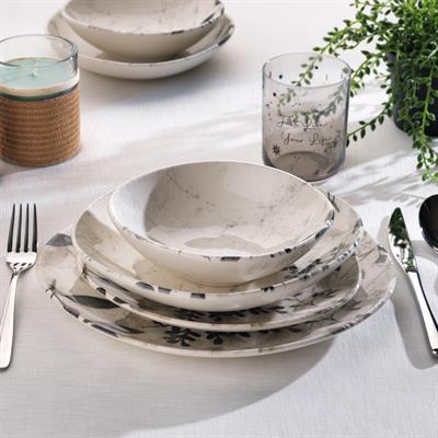 Schafer Literal Yemek Takımı 24 Parça-Gri