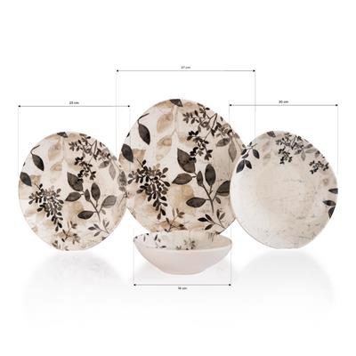 Schafer Literal Yemek Takımı 24 Parça-Gri