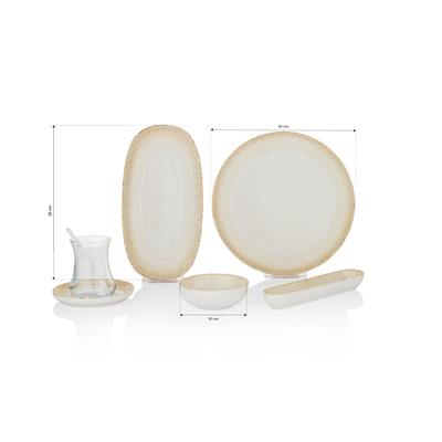 Schafer Lora Kahvaltı Takımı 32 Parça-Bej