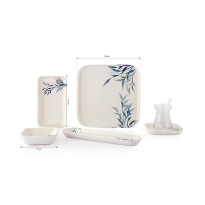 Schafer Luca Kahvaltı Takımı 32 Parça-Mavi