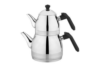 Schafer Luz Orta Boy Çelik Çaydanlık Takımı 3 Parça-Siyah