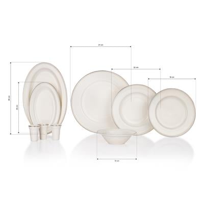 Schafer Mandy Yemek Takımı 56 Parça-Platin