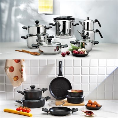 Schafer Mega Çeyiz Seti 24 Parça-Siyah