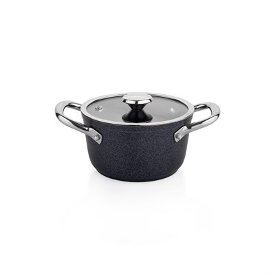 Schafer Micro Mini 14 Cm Yanmaz Yapışmaz Derin Tencere-Antrasit