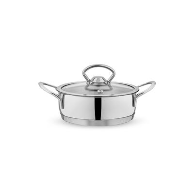 Schafer Micro Mini Basık Çelik Tencere 14 Cm-2 Parça