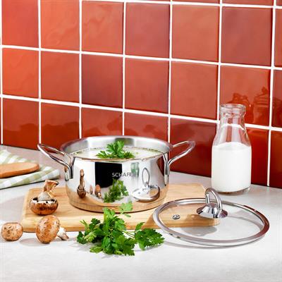 Schafer Micro Mini Derin Çelik Tencere 16 Cm-2 Parça