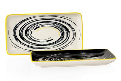 Schafer Mixed 2 li Dikdörtgen Servis Tabağı 23Cm-Çok Renkli