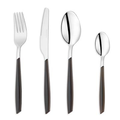 Schafer Mona 24 Parça Çatal Kaşık Bıçak Takımı-Siyah01