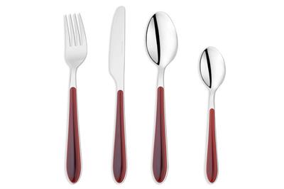 Schafer Mona 24 Parça Çatal Kaşık Bıçak Takımı-Kırmızı02