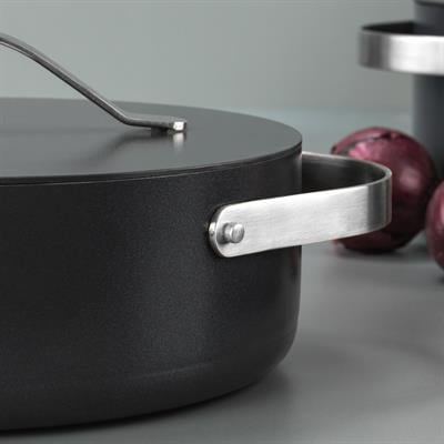 Schafer Moonlight Seramik Tencere Seti 7 Parça-Siyah