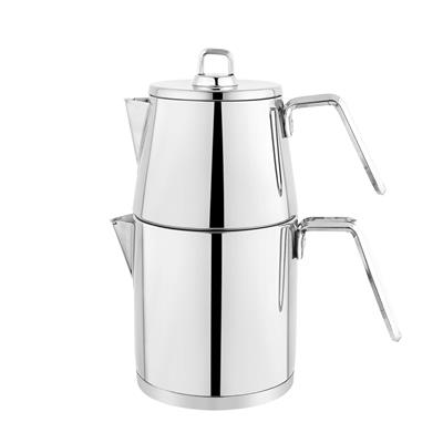 Schafer Napoli Çelik Çaydanlık Takımı (Büyük Boy) 4 Parça-Inox
