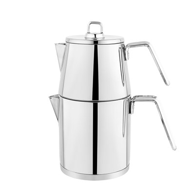Schafer Napoli Çelik Çaydanlık Takımı 4 Parça-Inox (Büyük Boy)