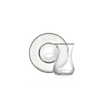 Schafer Optik 6 Kişilik Çay Seti 12 Parça-Platin