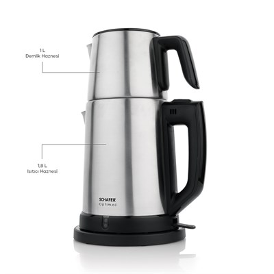 Schafer Optimal Elektrikli Paslanmaz Çay Makinesi -Inox