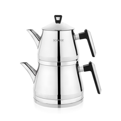 Schafer Premium Çaydanlık Takımı Büyük Boy 3 Parça-Inox