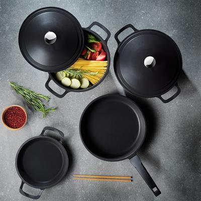 Schafer Pro Cast Döküm Basık Tencere 28Cm-Siyah