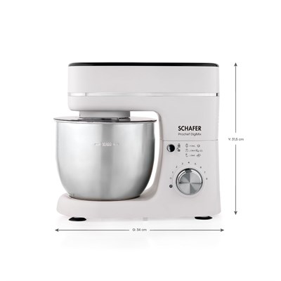 Schafer Prochef DigiMix Dijital Stand Mikser 5 L-Beyaz
