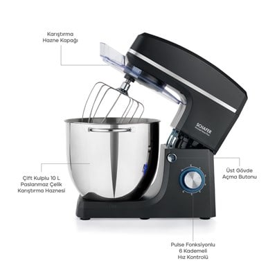 Schafer Prochef Maxi Plus Stand Mikser 10 L-Antrasit