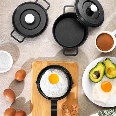 Schafer Retro Cast Mini Döküm Tencere Seti 5 Parça-Siyah